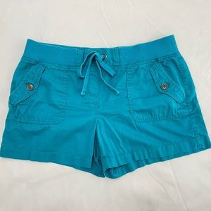 Loft teal shorts size 8